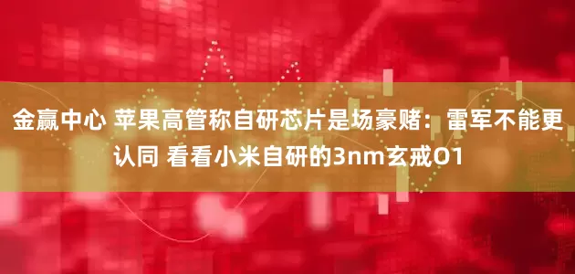 金赢中心 苹果高管称自研芯片是场豪赌：雷军不能更认同 看看小米自研的3nm玄戒O1